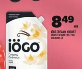 Real Canadian Superstore iÖGO Creamy Yogurt offer