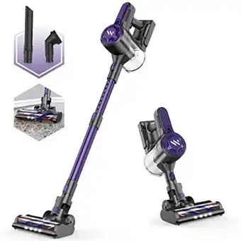 Amazon Cordless vacuum cleaner, 80,000 rpm brushless motor cordless vacuum with 2200mah rechargeable battery, cordless stick vacuum offer