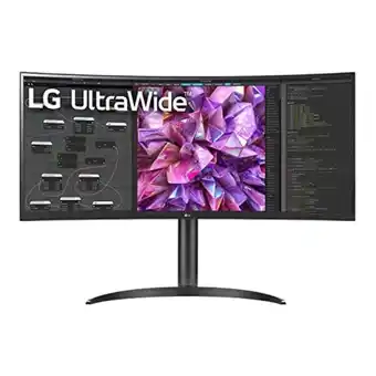 Amazon Lg ultrawide 34wq73a-b 34 inch curved ips computer monitor with qhd resolution display, hdr 10 compatibility, built-in kvm, a offer