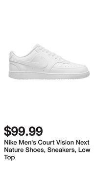 Sport Chek Nike men's court vision next nature shoes, sneakers, low top offer