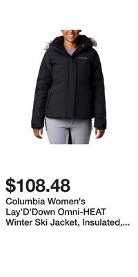Sport Chek Columbia women's lay'd'down omni-heat winter ski jacket, insulated, hooded, waterproof offer