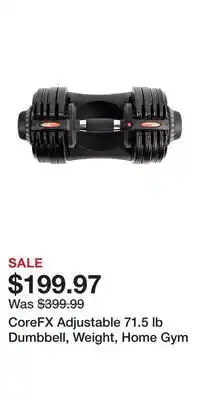 Sport Chek Corefx adjustable 71.5 lb dumbbell, weight, home gym offer