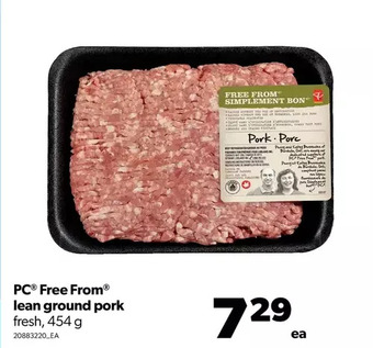 Real Canadian Superstore Pc free from lean ground pork offer