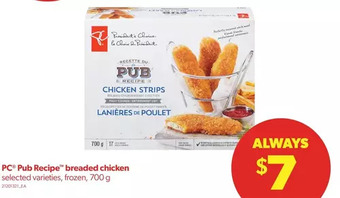 Real Canadian Superstore Pc pub recipe breaded chicken offer