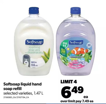 Real Canadian Superstore Softsoap liquid hand soap refill offer