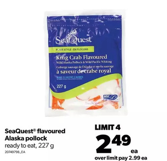 Real Canadian Superstore Seaquest flavoured alaska pollock offer