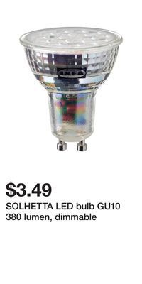 IKEA Solhetta led bulb gu10 380 lumen, dimmable offer