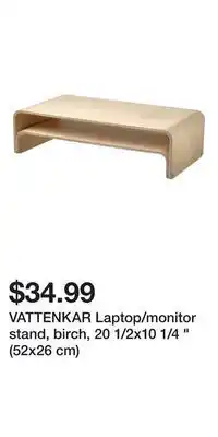 IKEA Vattenkar laptop/monitor stand, birch, 20 1/2x10 1/4 " (52x26 cm) offer