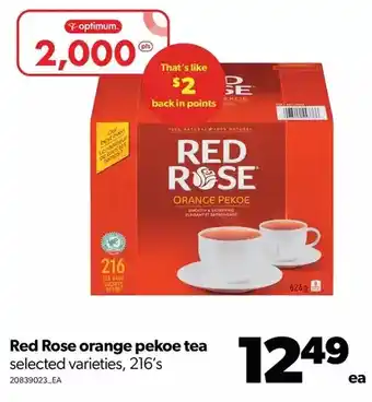 Real Canadian Superstore Red rose orange pekoe tea offer