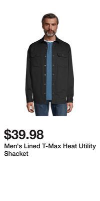 Mark's Men's lined t-max heat utility shacket offer