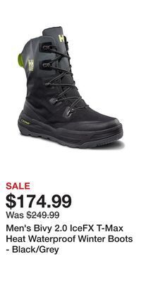 Mark's Men's bivy 2.0 icefx t-max heat waterproof winter boots - black/grey offer