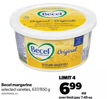 Real Canadian Superstore Becel margarine offer