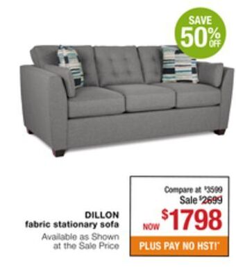 La Z Boy Dillon fabric stationary sofa offer