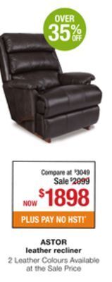 La Z Boy Astor leather recliner offer
