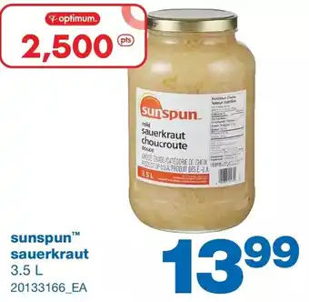 Wholesale Club Sunspun sauerkraut offer