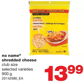 Wholesale Club No name shredded cheese offer