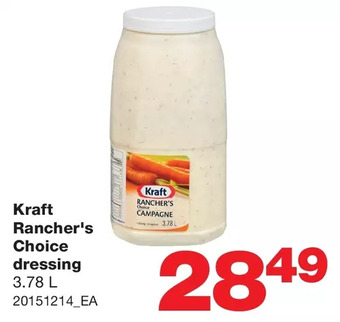 Wholesale Club Kraft rancher's choice dressing offer