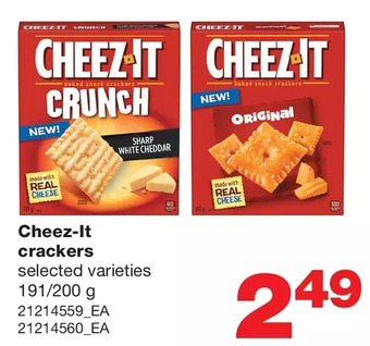 Wholesale Club Cheez-it crackers offer
