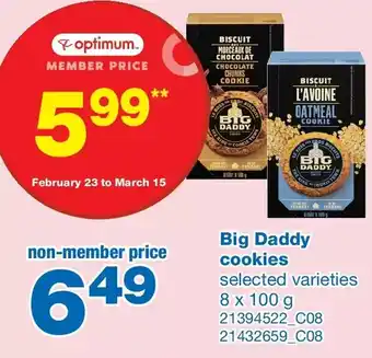 Wholesale Club Big daddy cookies offer