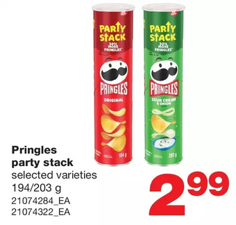 Wholesale Club Pringles party stack offer