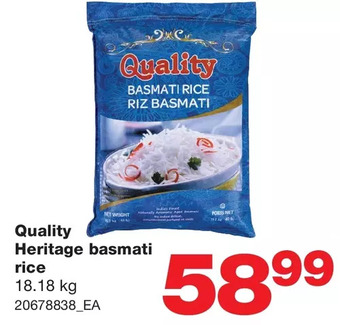Wholesale Club Quality heritage basmati rice offer
