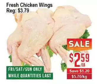 Skyland Foodmart Fresh chicken wings offer
