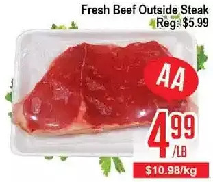 Skyland Foodmart Fresh beef outside steak offer