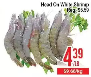 Skyland Foodmart Head on white shrimp offer