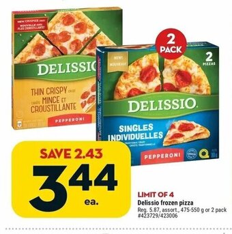 Giant Tiger Delissio frozen pizza offer