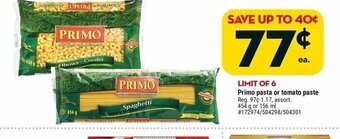 Giant Tiger Primo pasta offer