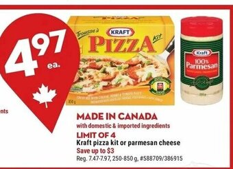Giant Tiger Kraft pizza kit offer
