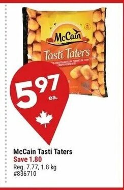 Giant Tiger McCain tasti taters offer