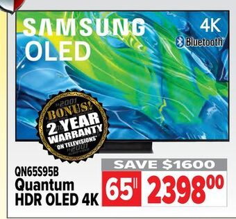 2001 Audio Video Samsung 65" quantum hdr oled 4k offer