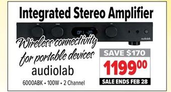 2001 Audio Video Audiolab integrated stereo amplifier offer