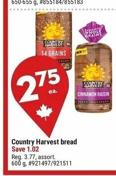 Giant Tiger Country harvest bread offer