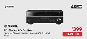 Visions Electronics Yamaha 5.1-channel a/v receiver offer