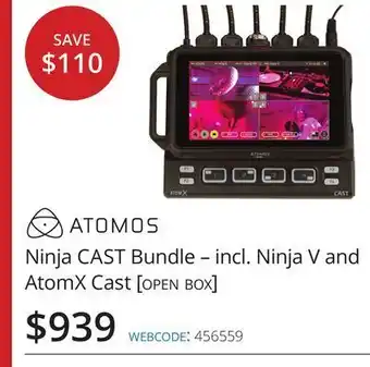 Vistek Atomos ninja cast bundle – incl. ninja v and atomx cast [open box] offer