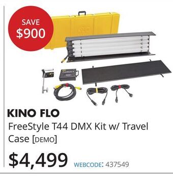 Vistek Kino flo freestyle t44 dmx kit w/ travel case [demo] offer