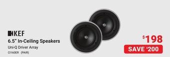 Visions Electronics Kef 6.5" in-ceiling speakers offer