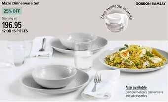 Linen Chest Maze dinnerware set offer