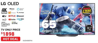 Visions Electronics Lg 65" b2pua smart tv offer