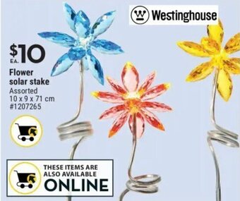 Giant Tiger Flower solar stake assorted 10 x 9 x 71cm offer