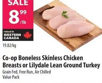 Co-op Co-op boneless skinless chicken breasts per lb offer