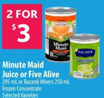 Co-op Minute maid juice or five alive 295ml offer