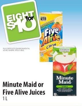 Co-op Minute maid or five alive juices 1L offer