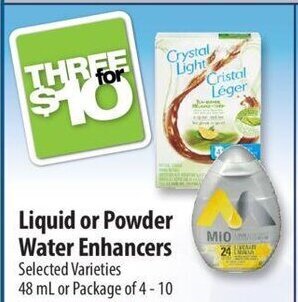 Co-op Liquid or powder water enhancers 48 ml or package of 4-10 offer