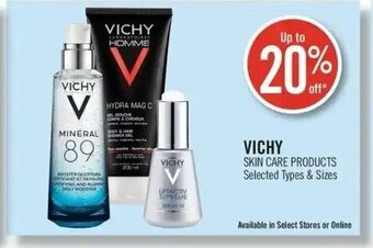Shoppers Drug Mart Vichy skin care products offer