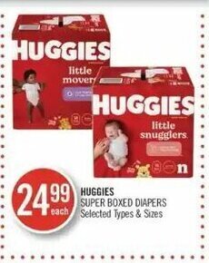 Shoppers Drug Mart Huggies super boxed diapers offer