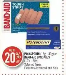 Shoppers Drug Mart Polysporin (15g-30g) or band-aid bandages (10's-60's) offer
