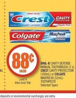 Shoppers Drug Mart Oral-B cavity defense manual toothbrush offer